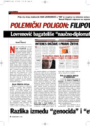 POLEMIČKI POLIGON: FILIPOVIĆ KONTRA LOVRENOVIĆA Lovrenović bagateliše "naučno-diplomatsku sofisteriju" jer joj nije dorastao