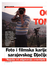 OGGI TOMIĆ Foto i filmska karijera bivšeg štićenika sarajevskog Dječijeg doma “Bjelave”