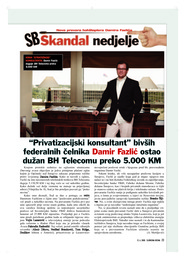Privatizacijski konsultant” bivših federalnih čelnika Damir Fazlić ostao dužan BH Telecomu preko 5.000 KM