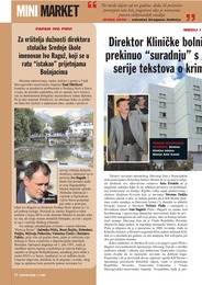 Direktor Kliničke bolnice Mostar Ante Kvesić prekinuo “suradnju” s “Dnevnim listom” zbog serije tekstova o kriminalu u ovoj ustanovi