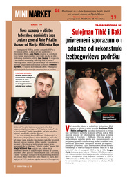 Sulejman Tihić i Bakir Izetbegović postigli privremeni sporazum o uzajamnoj podršci: Tihić odustao od rekonstrukcije vlasti u zamjenu za Izetbegovićevu podršku «Prudskom sporazumu»