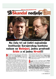 Na čelu tri od četri najvažnije institucije Sarajevskog kantona nalaze se Bošnjaci, jednu predvodi Srbin a ni jednu Hrvat!!!