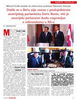 Milorad Dodik izmislio da referendum podržava Parlament Austrije