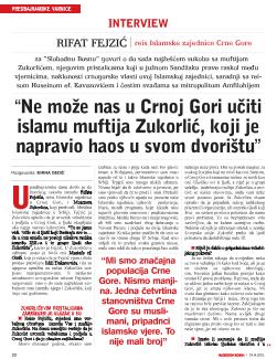 “Ne može nas u Crnoj Gori učiti islamu muftija Zukorlić, koji je napravio haos u svom dvorištu”   